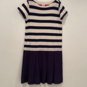 J.Crew Crewcuts Girl stripe pleated dress